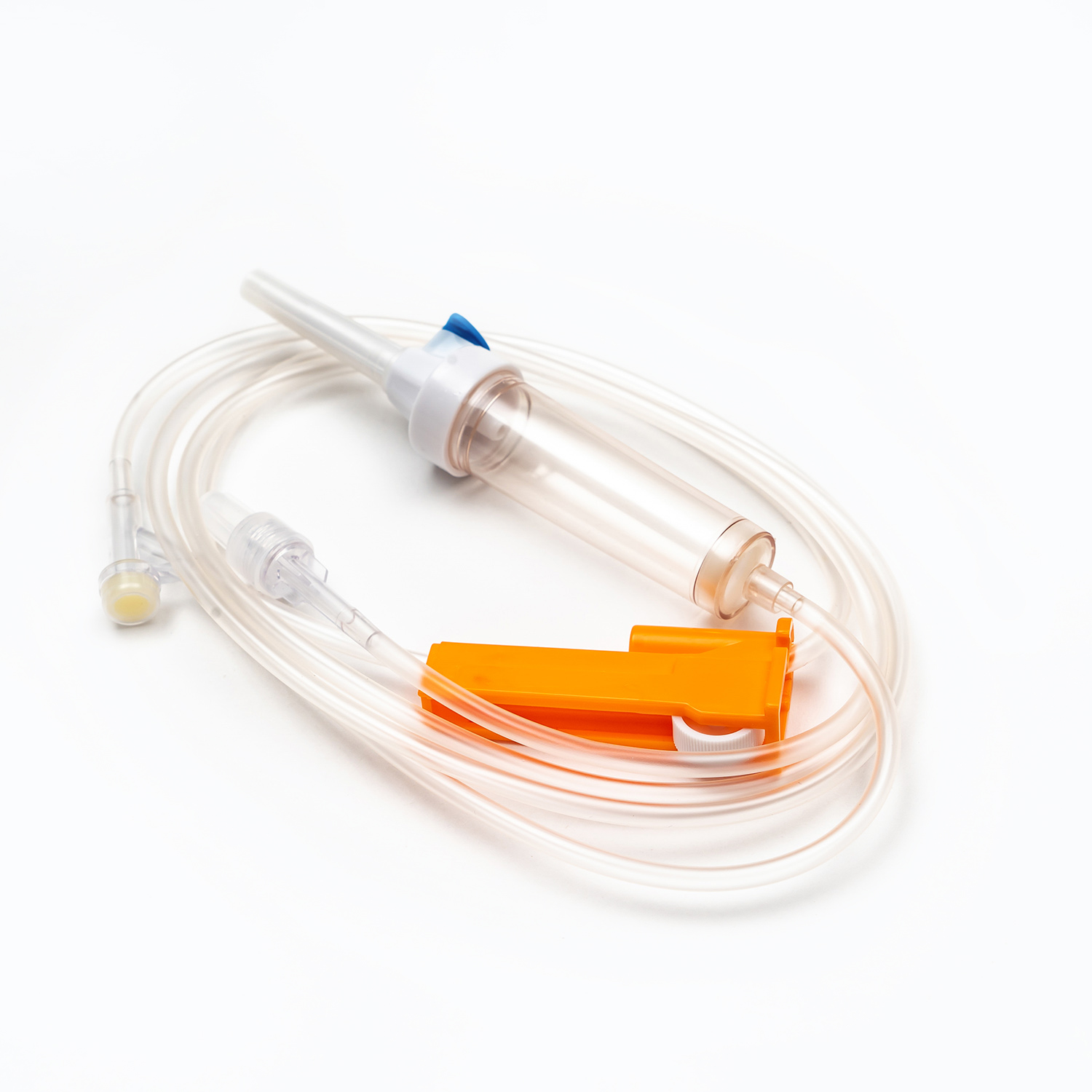 Infusione set con grande camera gocciolante